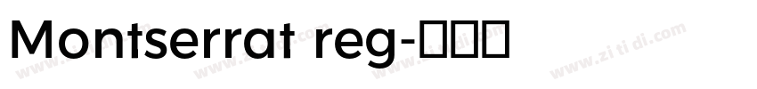 Montserrat reg字体转换
